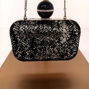 Jimmy Choo Velvet Sequin Cloud Clutch w/ Crystals
